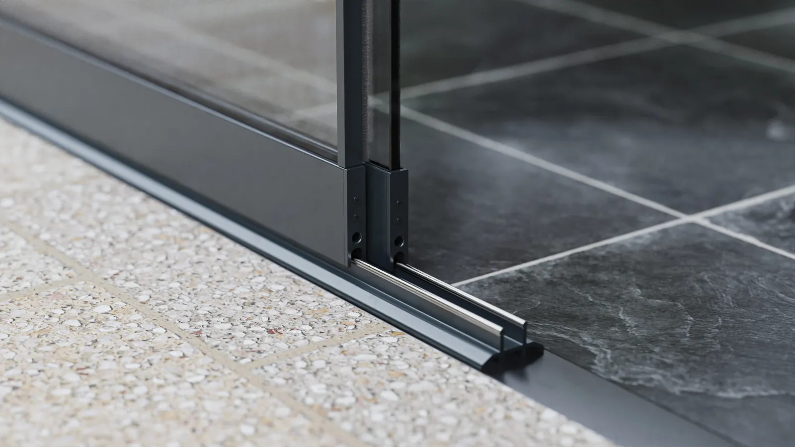 2-rail glazen schuifwand