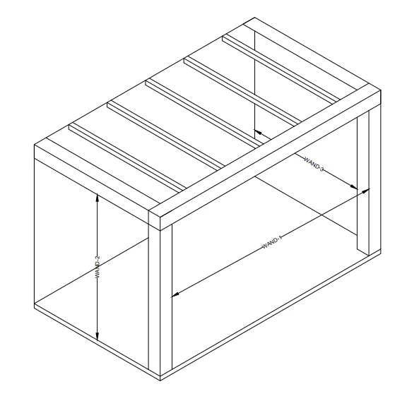 Schema inmeten glazen schuifwand