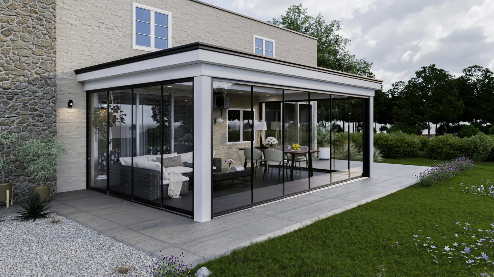 Project glazen schuifwand
